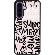 Coque Samsung Galaxy A57 5G - Silicone rigide noir Mom 2024 Super mom