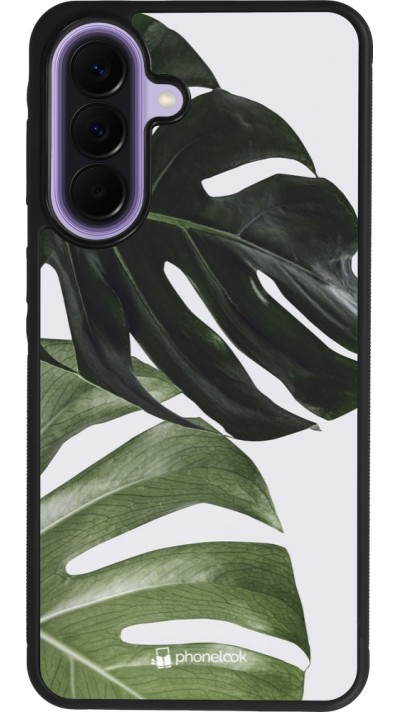 Coque Samsung Galaxy A57 5G - Silicone rigide noir Monstera Plant