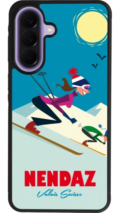 Coque Samsung Galaxy A57 5G - Silicone rigide noir Nendaz Ski Downhill
