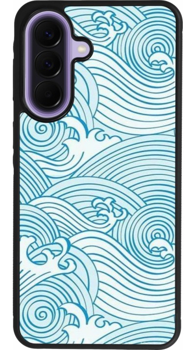 Coque Samsung Galaxy A57 5G - Silicone rigide noir Ocean Waves