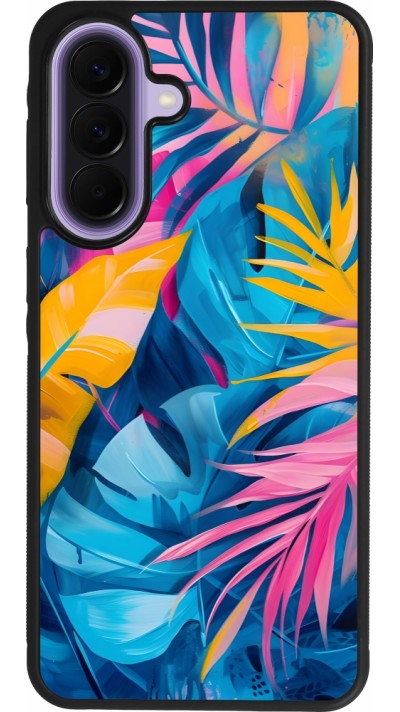 Coque Samsung Galaxy A57 5G - Silicone rigide noir Palms Blue