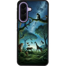 Coque Samsung Galaxy A57 5G - Silicone rigide noir Paradis des animaux exotiques