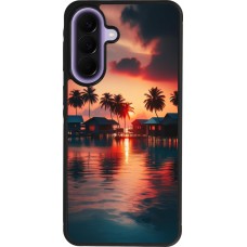 Coque Samsung Galaxy A57 5G - Silicone rigide noir Paradis Maldives