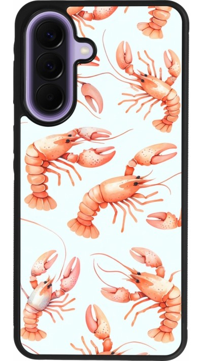 Coque Samsung Galaxy A57 5G - Silicone rigide noir Pattern de homards pastels