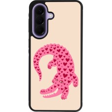 Coque Samsung Galaxy A57 5G - Silicone rigide noir Pink crocodile 2026