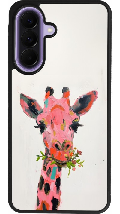 Coque Samsung Galaxy A57 5G - Silicone rigide noir Pink Girafe Paint