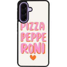 Coque Samsung Galaxy A57 5G - Silicone rigide noir Pizza pepperoni 2026