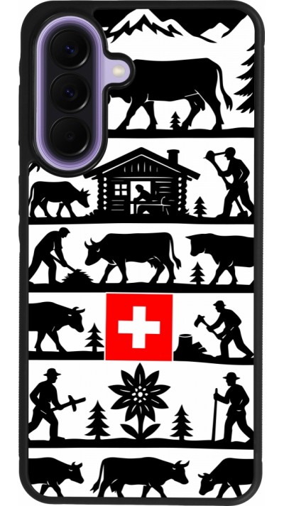 Coque Samsung Galaxy A57 5G - Silicone rigide noir Poya Suisse 1