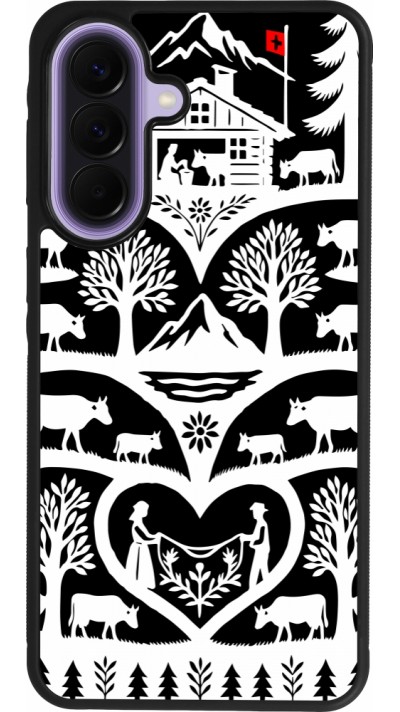 Coque Samsung Galaxy A57 5G - Silicone rigide noir Poya Suisse 2 noir