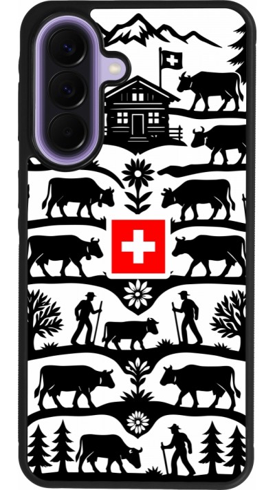 Coque Samsung Galaxy A57 5G - Silicone rigide noir Poya Suisse 3