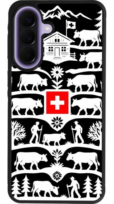 Coque Samsung Galaxy A57 5G - Silicone rigide noir Poya Suisse 3 noir