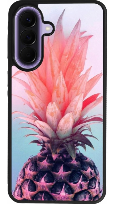 Coque Samsung Galaxy A57 5G - Silicone rigide noir Purple Pink Pineapple