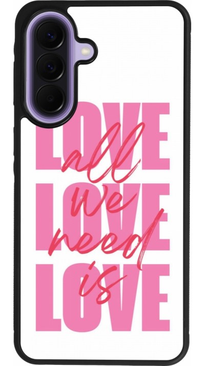 Coque Samsung Galaxy A57 5G - Silicone rigide noir Saint Valentines Day 26 Love all we need is