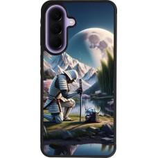Coque Samsung Galaxy A57 5G - Silicone rigide noir Samurai Katana Lune