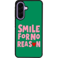 Coque Samsung Galaxy A57 5G - Silicone rigide noir Smile for no reason 2026