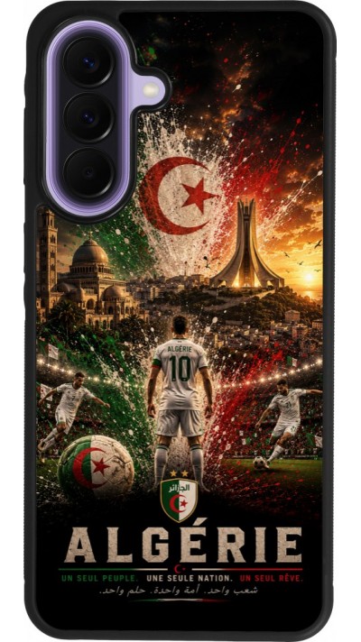Coque Samsung Galaxy A57 5G - Silicone rigide noir Football Algérie splash 2026