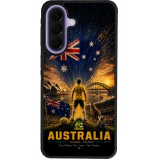 Coque Samsung Galaxy A57 5G - Silicone rigide noir Football Australie splash 2026