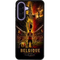 Coque Samsung Galaxy A57 5G - Silicone rigide noir Football Belgique splash 2026