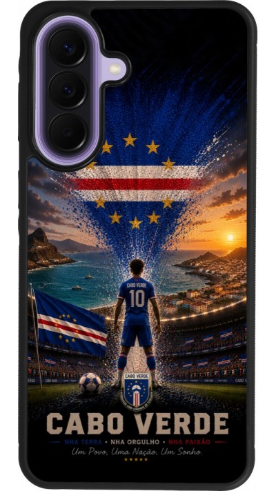 Coque Samsung Galaxy A57 5G - Silicone rigide noir Football Cap-Vert splash 2026