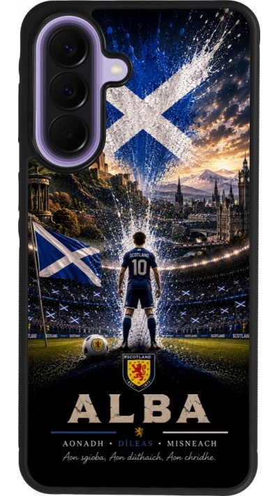 Coque Samsung Galaxy A57 5G - Silicone rigide noir Football Écosse splash 2026