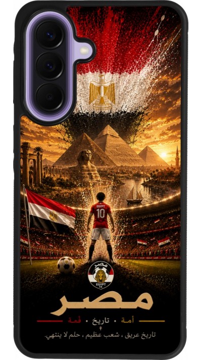 Coque Samsung Galaxy A57 5G - Silicone rigide noir Football Égypte splash 2026