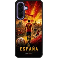 Coque Samsung Galaxy A57 5G - Silicone rigide noir Football Espagne splash 2026