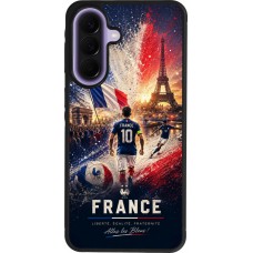 Coque Samsung Galaxy A57 5G - Silicone rigide noir Football France splash 2026