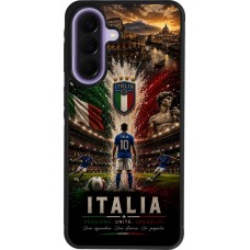 Coque Samsung Galaxy A57 5G - Silicone rigide noir Football Italie splash 2026