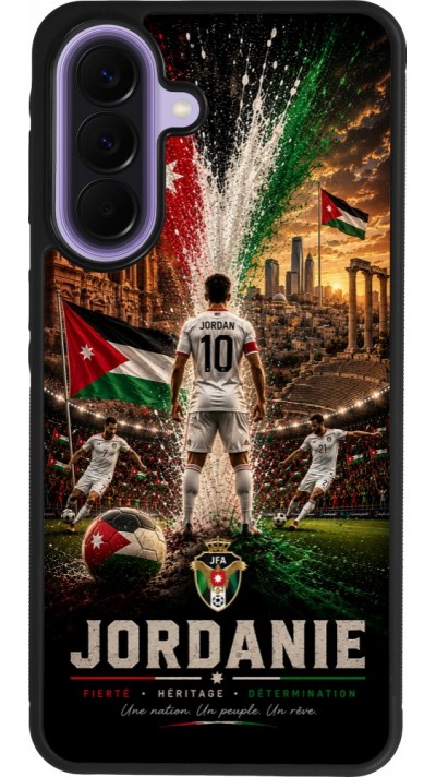Coque Samsung Galaxy A57 5G - Silicone rigide noir Football Jordanie splash 2026