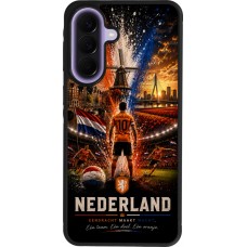 Coque Samsung Galaxy A57 5G - Silicone rigide noir Football Pays-Bas splash 2026