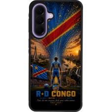 Coque Samsung Galaxy A57 5G - Silicone rigide noir Football République démocratique du Congo splash 2026