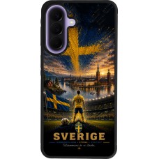 Coque Samsung Galaxy A57 5G - Silicone rigide noir Football Suède splash 2026