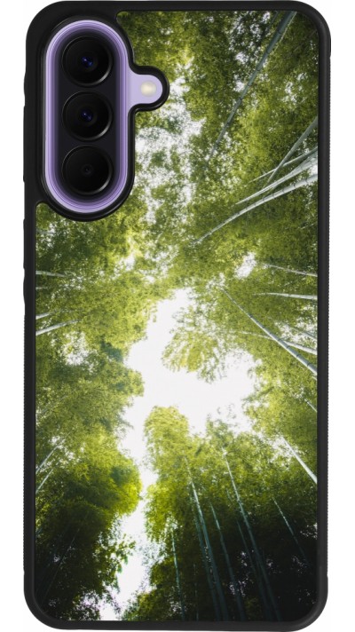 Coque Samsung Galaxy A57 5G - Silicone rigide noir Spring 23 forest blue sky