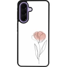 Coque Samsung Galaxy A57 5G - Silicone rigide noir Spring 23 minimalist flower