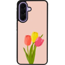 Coque Samsung Galaxy A57 5G - Silicone rigide noir Spring 23 tulip trio