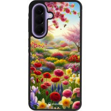 Coque Samsung Galaxy A57 5G - Silicone rigide noir Spring 25 Bouquet printemps