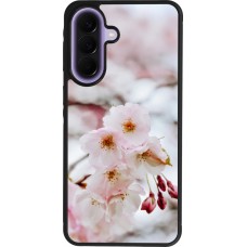 Coque Samsung Galaxy A57 5G - Silicone rigide noir Cherry tree Spring 2026