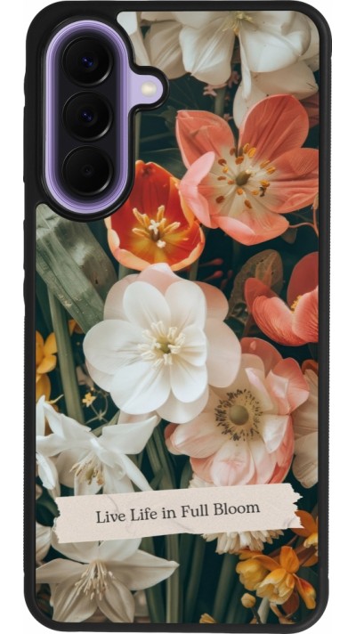 Coque Samsung Galaxy A57 5G - Silicone rigide noir Full Bloom Spring 2026