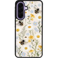 Samsung Galaxy A57 5G Case Hülle - Silikon schwarz Pattern bees Spring 2026