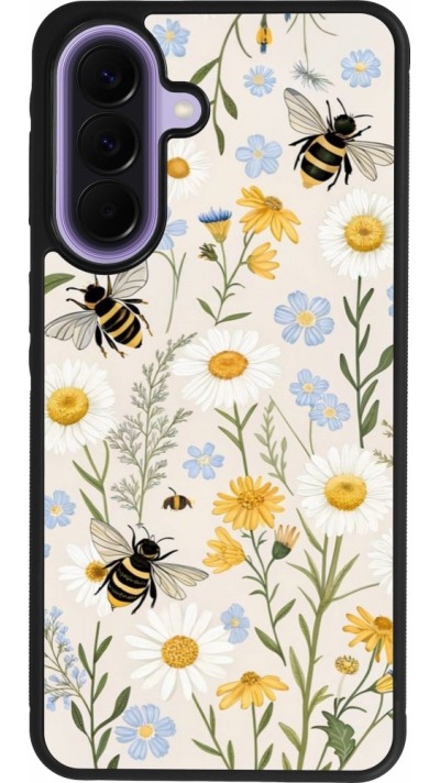 Coque Samsung Galaxy A57 5G - Silicone rigide noir Pattern bees Spring 2026