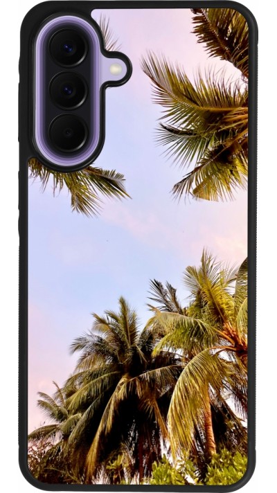 Coque Samsung Galaxy A57 5G - Silicone rigide noir Summer 2023 palm tree vibe