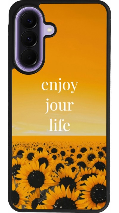 Coque Samsung Galaxy A57 5G - Silicone rigide noir Summer 2025 Enjoy your life