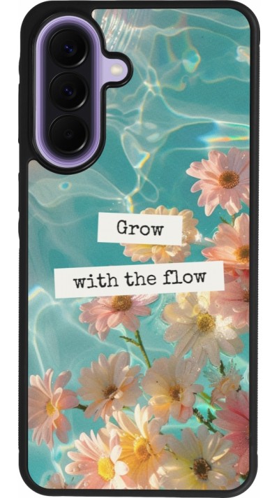 Coque Samsung Galaxy A57 5G - Silicone rigide noir Summer 2025 Grow with the flow