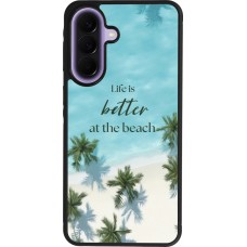 Coque Samsung Galaxy A57 5G - Silicone rigide noir Summer 2025 Life is better at the beach