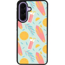 Coque Samsung Galaxy A57 5G - Silicone rigide noir Summer 2025 Pattern citron