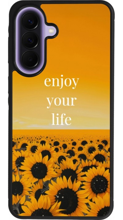 Samsung Galaxy A57 5G Case Hülle - Silikon schwarz Summer 2026 Enjoy your life