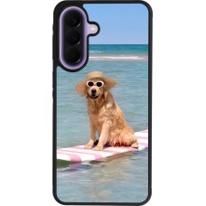 Coque Samsung Galaxy A57 5G - Silicone rigide noir Summer Dog on Paddle