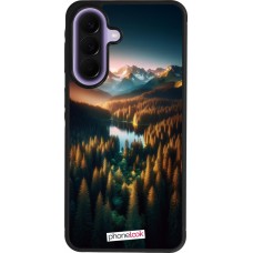 Coque Samsung Galaxy A57 5G - Silicone rigide noir Sunset Forest Lake