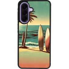 Coque Samsung Galaxy A57 5G - Silicone rigide noir Surf Paradise