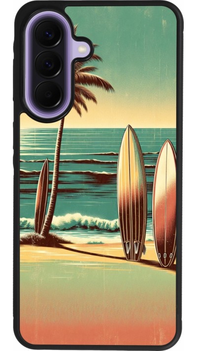 Coque Samsung Galaxy A57 5G - Silicone rigide noir Surf Paradise